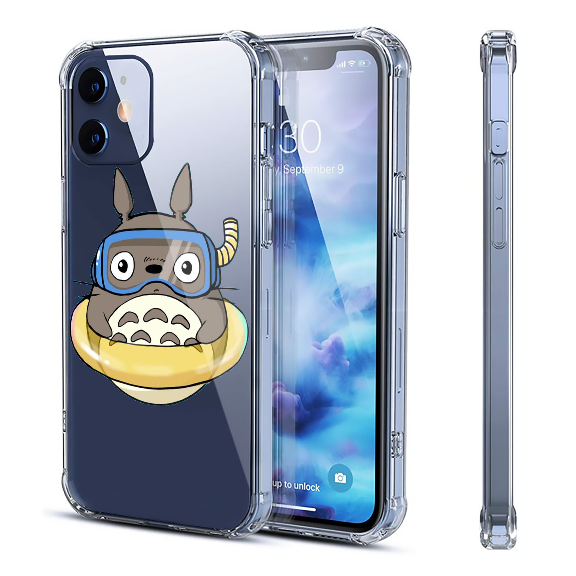 （画像用） となりのトトロ 草壁メイ 草壁サツキ My Neighbor Totoro Satsuki Kusakabe Mei Kusakabe 【iPhone 12シリーズ対応】透明スマホケース（クリアソフトケース）